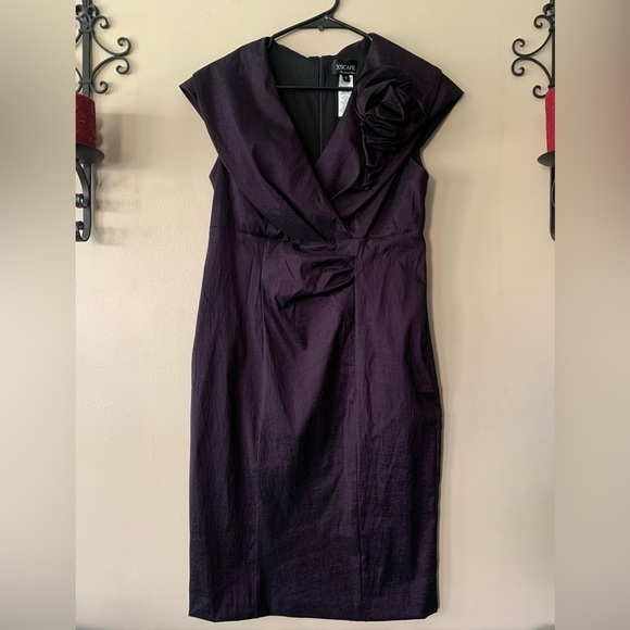 Xscape Dark Purple/Plum Sleeveless Cocktail Sheath Dress Size 10 - Picture 1 of 14